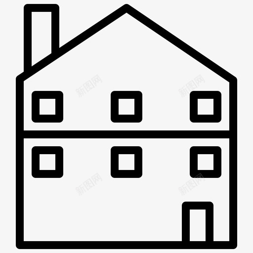 复式公寓公寓建筑物图标svg_新图网 https://ixintu.com 公寓 复式 建筑物 房地产 房子