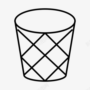 篮子垃圾桶桶图标图标