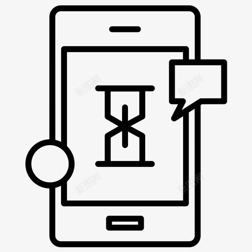 等等沙漏手机图标svg_新图网 https://ixintu.com lineset91 应用 手机 时间 沙漏 等等 粗体