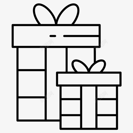 礼品庆祝活动圣诞节图标svg_新图网 https://ixintu.com 圣诞常规系列56 圣诞节 庆祝活动 礼品 礼品盒 礼物
