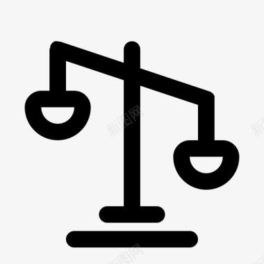 规模平衡法官图标图标