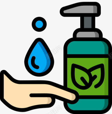 肥皂美容1线性颜色图标图标