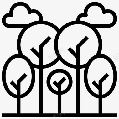 树木生态与环境森林图标图标