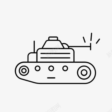 坦克军事运输图标图标