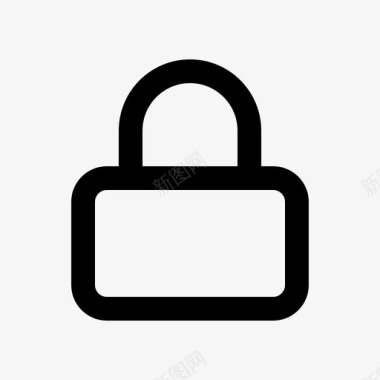 锁密码基本的用户界面圆形线图标图标
