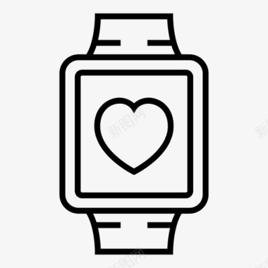 健康智能手表心脏心率图标图标