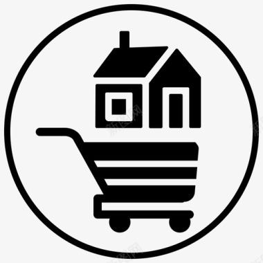买房住房贷款房产图标图标