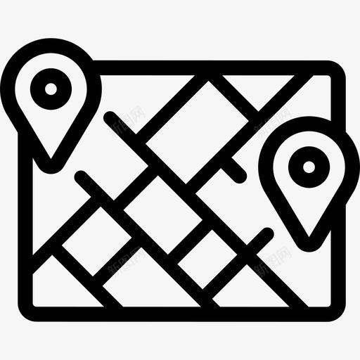 地图gps计划图标svg_新图网 https://ixintu.com gps 地图 旅行 时间表 计划 路线