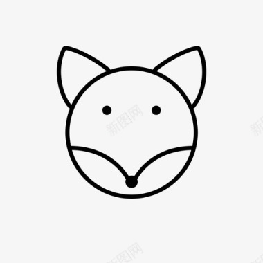 动物图标-线性-狐狸图标