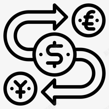 外汇货币投资图标图标