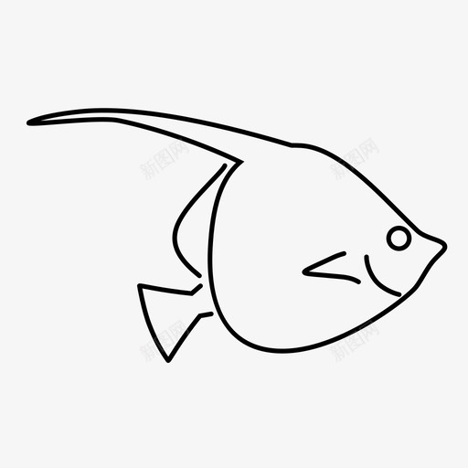 神仙鱼动物鱼类图标svg_新图网 https://ixintu.com 动物 海洋 神仙鱼 鱼类 鱼类轮廓