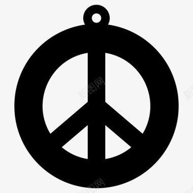 和平项链嬉皮士和平主义图标图标