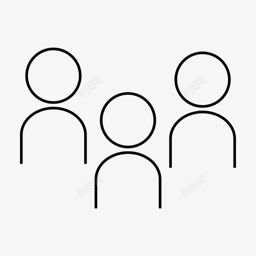 团队社区小组图标svg_新图网 https://ixintu.com 团队 小组 用户 社区 项目管理