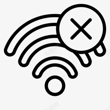 wifi无连接计算机互联网图标图标