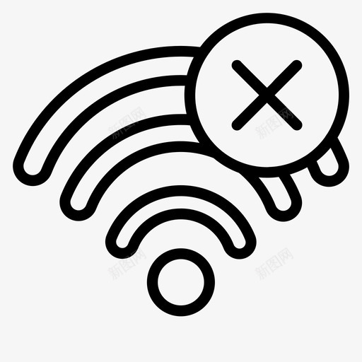 wifi无连接计算机互联网图标svg_新图网 https://ixintu.com wi-fi 互联网 技术 概述 计算机 连接