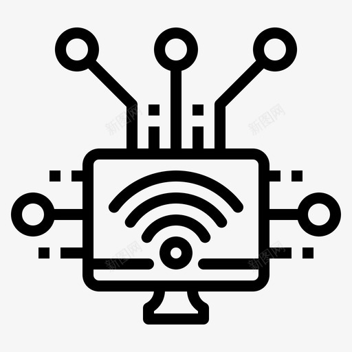 无线计算机热点图标svg_新图网 https://ixintu.com wifi 互联网 无线 热点 计算机 计算机概述