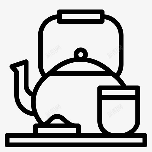 绿茶饮料热的图标svg_新图网 https://ixintu.com 热的 绿茶 饮料