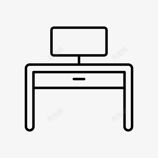 书桌家具家用图标svg_新图网 https://ixintu.com 书桌 作品元素图标 家具 家用 木制 桌子