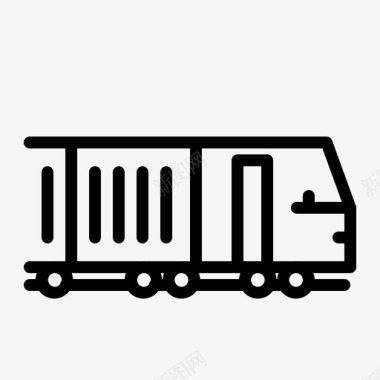 交货列车货物装运图标图标