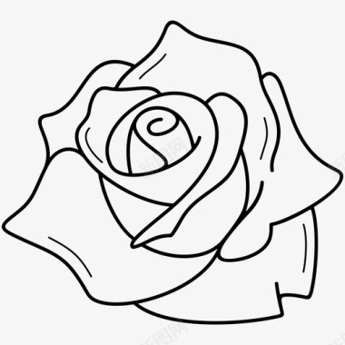 玫瑰花美丽花香图标图标