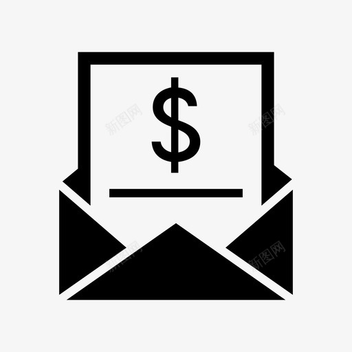 税务电子邮件发票图标svg_新图网 https://ixintu.com 付款 信函 发票 概要 电子邮件 税务 财务