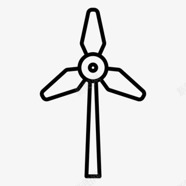 风电能源风机图标图标