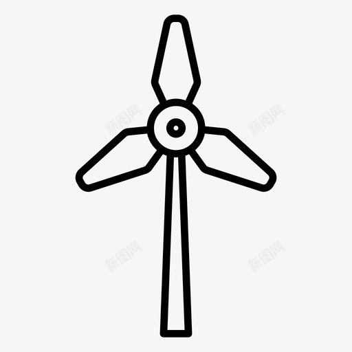 风电能源风机图标svg_新图网 https://ixintu.com 可再生能源 绿色能源 能源 风机 风电 风能