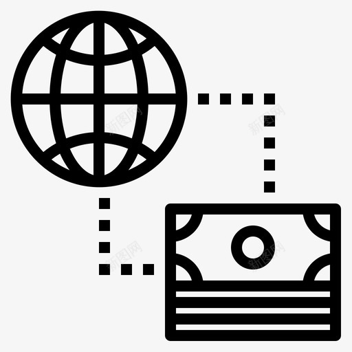 转账业务现金图标svg_新图网 https://ixintu.com 业务 企业管理 市场营销 现金 转账