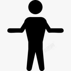 张开手臂的人手臂张开身体男性图标高清图片