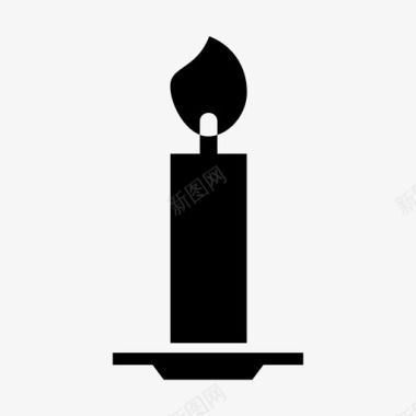 蜡烛燃烧圣诞节图标图标
