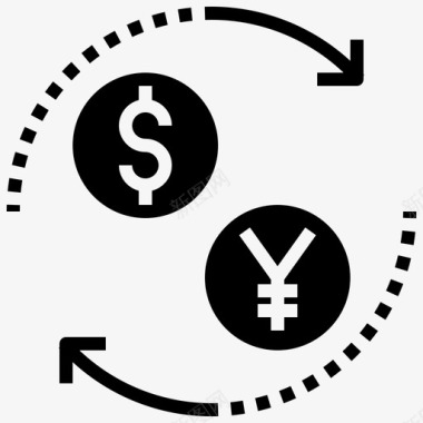 货币兑换商业数字游牧图标图标