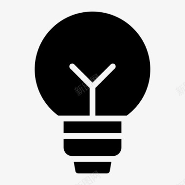 灯泡的想法灯学校符号图标图标