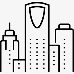 沙特阿拉伯王国王国中心沙特阿拉伯城市图标高清图片