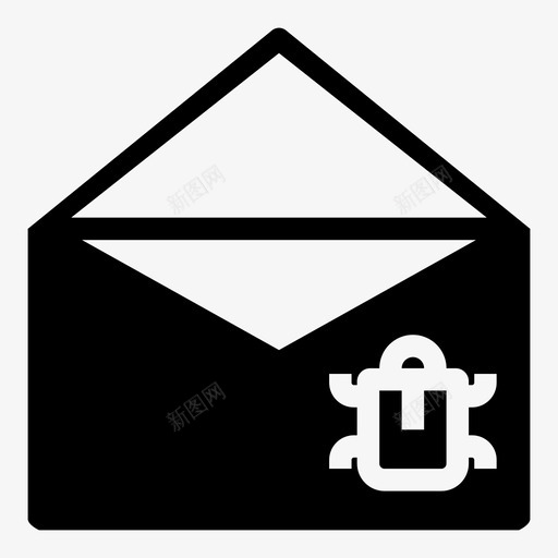 垃圾邮件保护安全图标svg_新图网 https://ixintu.com 保护 垃圾邮件 安全