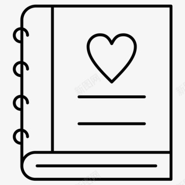 爱情笔记本爱情和婚礼常规系列51图标图标
