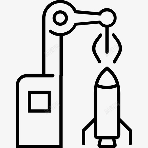 发射台火箭太空图标svg_新图网 https://ixintu.com 发射台 太空 太空技术 技术 火箭