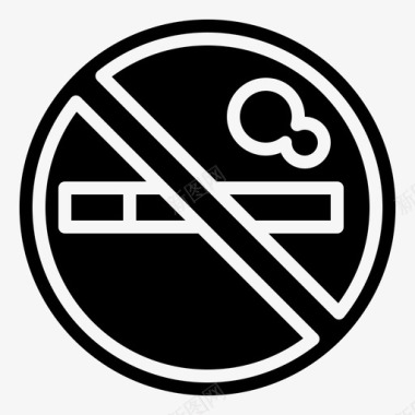 无烟禁止医疗保健图标图标