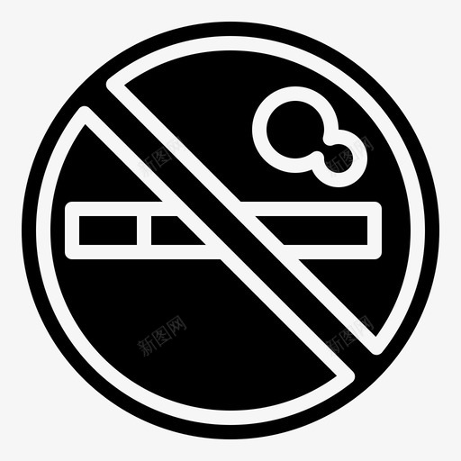 无烟禁止医疗保健图标svg_新图网 https://ixintu.com 医疗保健 博物馆标志 无烟 标志 禁止 禁烟