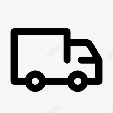 箱式货车箱式物流运输车辆图标集图标