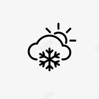 多云雪天气预报移动天气预报图标图标