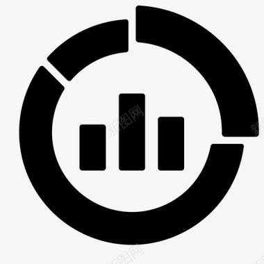 甜甜圈图表图表报告图标图标