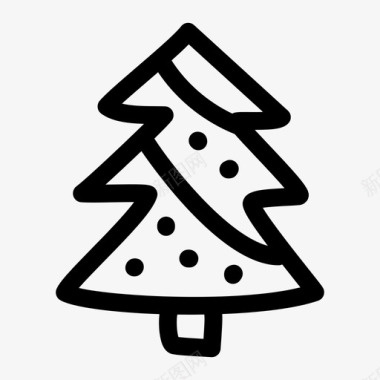 圣诞树假日灯饰图标图标