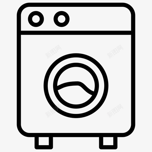 洗衣机家用家用电器常规系列6图标svg_新图网 https://ixintu.com 家用 家用电器 常规 洗衣机 系列
