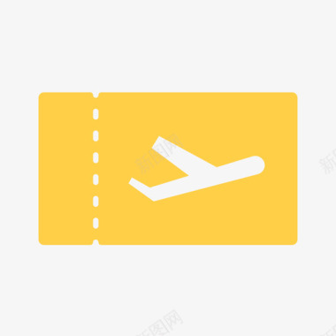 旅游主题_飞机票图标