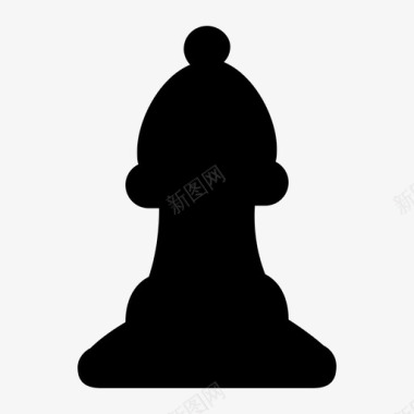 主教国际象棋棋盘图标图标