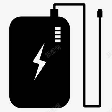 电力银行电池充电图标图标