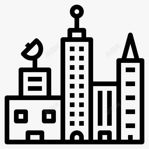 大都市建筑城市图标svg_新图网 https://ixintu.com 人口 全球化 城市 大都市 建筑 过剩