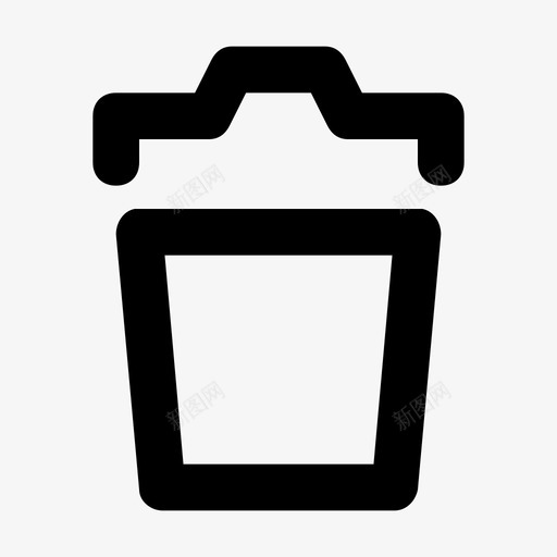 垃圾桶盖子图标svg_新图网 https://ixintu.com 垃圾桶 盖子