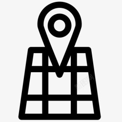 栅格线条gps栅格地图图标高清图片