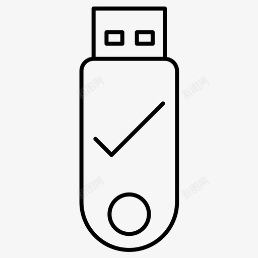 usb闪存存储器图标svg_新图网 https://ixintu.com usb usb驱动器 存储器 数字技术常规线路组24 闪存